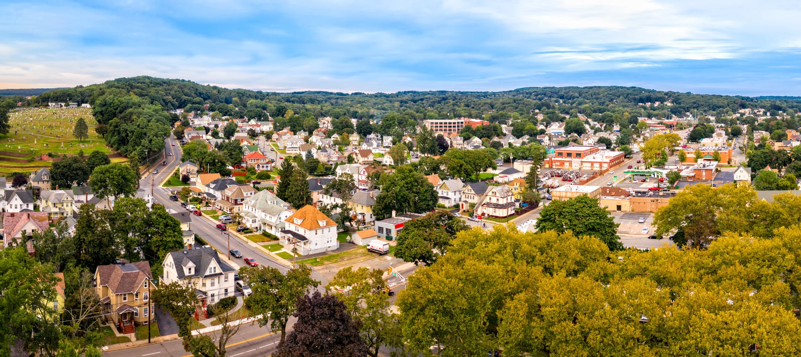 Aerial view of Bridgeton, New Jersey